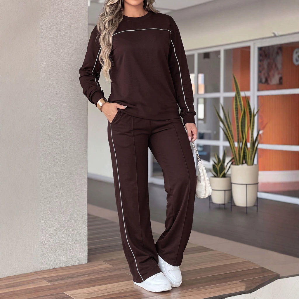 Women's Colorblock Casual Two-Piece Set