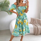 Women's Floral Ruffled Dress