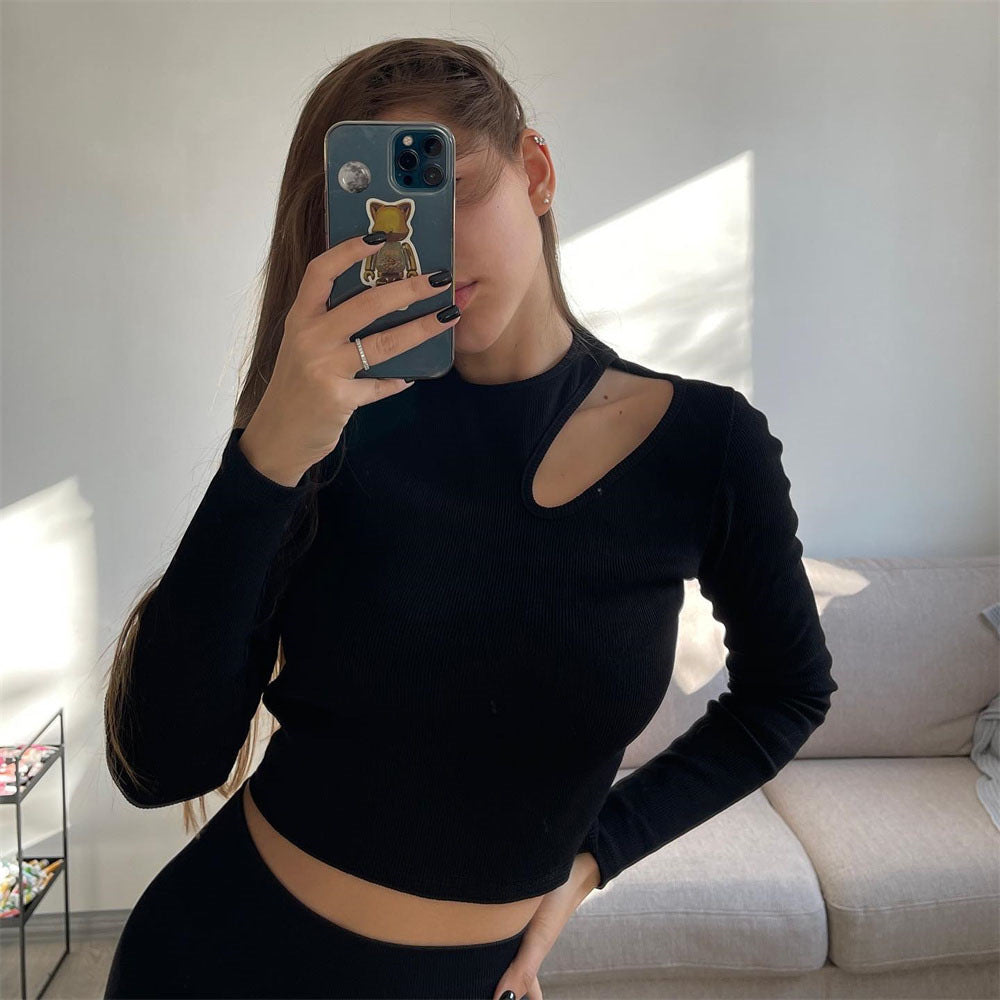 Women's Long Sleeved Round Neck T-Shirt Bottoming Shirt Inner Wear