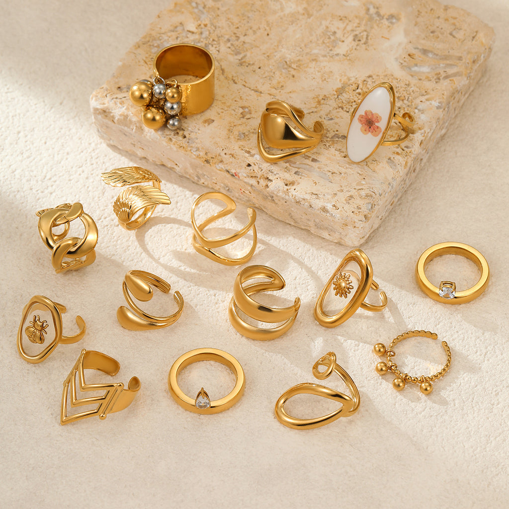 18K Gold Stainless Steel Ring