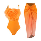 Covered Belly One-piece Swimwear
