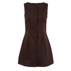 Women's Sleeveless Cotton Vest Dress