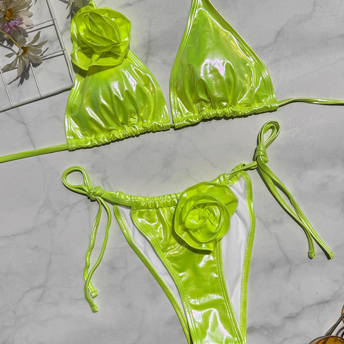 Bronzed Fabric Bikini Swimwear