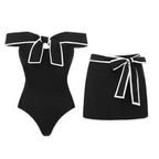Black Tube Top Suit