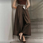Retro Affordable Luxury Design Loose Slimming Casual Pants High End High Waist A line Small Wide Leg Pants