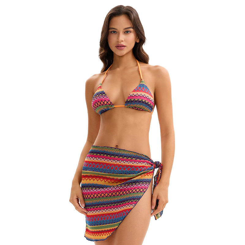 Three Backless Bikini Swimwear