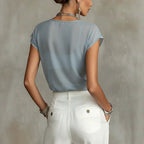 Summer Print Short Sleeve T shirt Women White Peony Thin