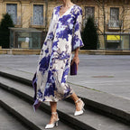 Spring Summer Top Product V-Neck Print Holiday Mid Dress