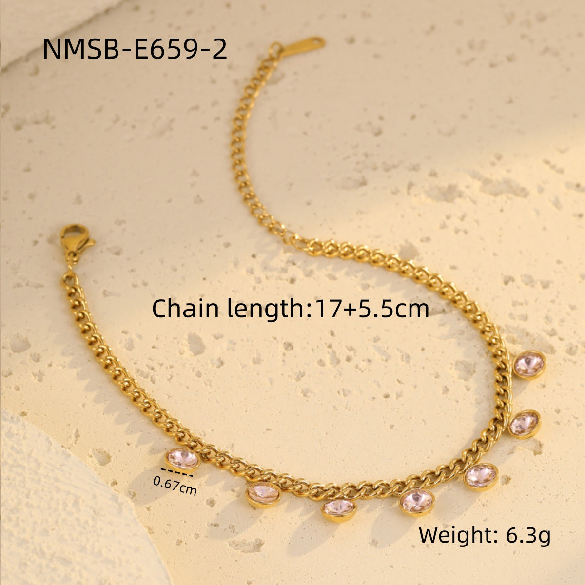 NMSB-E659-2 round Pink Zircon