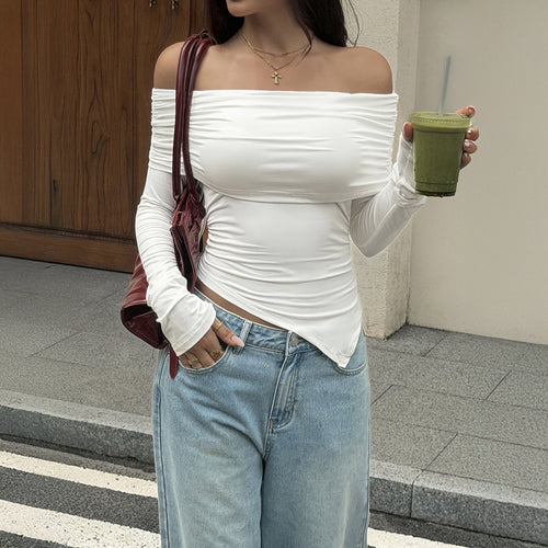 Women's Off-Shoulder Asymmetric Top