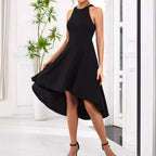 Women's Sleeveless High-Low A-Line Dress