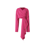 Ribbon Detail V-Neck Slim Fit Top