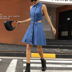 Women's Simple Casual Tight Wash Denim Women Wear Dress