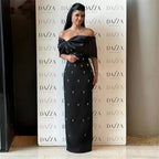 Women's High End Dress Sexy Off The Shoulder Ladies Party Dinner Dress Bandage Dress