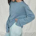 Hollow Out CO-out Knitted Blouse Women Loose Long Sleeve