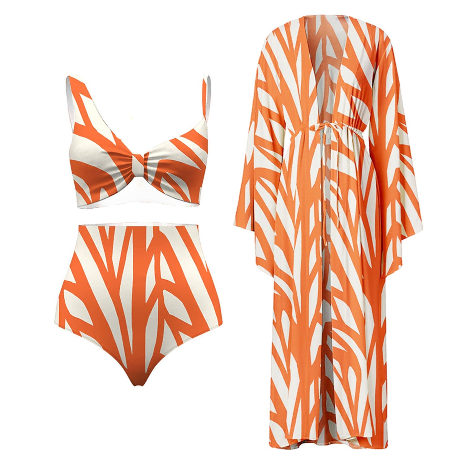 Three Split One-piece Swimwear