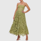 Women’s Embroidered Strapless Maxi Dress
