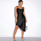 Women's Satin Sling Evening Dress