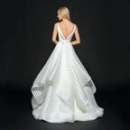White Lace V-Neck Sleeveless A-Line Maxi Dress