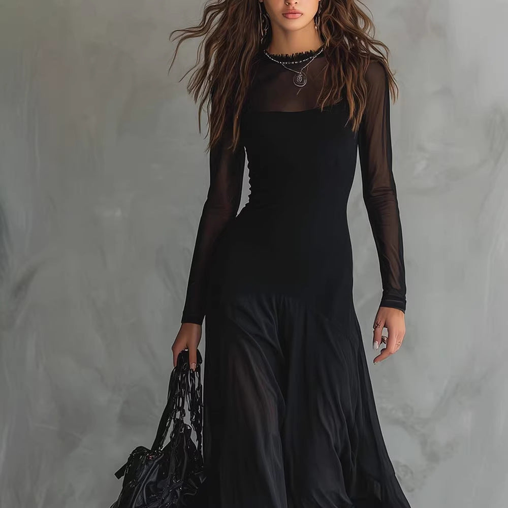 Elegant Mesh Stitching Dress