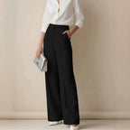 High Waist Show Thin Black Small Old Money Work Pant Wide Legged Casual Light Luxury Straight Leg Pants