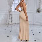 Women's Silver Mesh Strap Party Dress