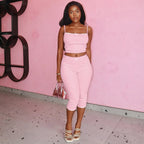 Women's Lace Spaghetti-Strap Top & Bottoms Two-Piece Set