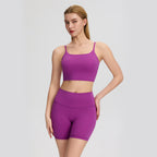 Hip Raise HW Chest Pad Vest Yoga Two Piece Sets Women With