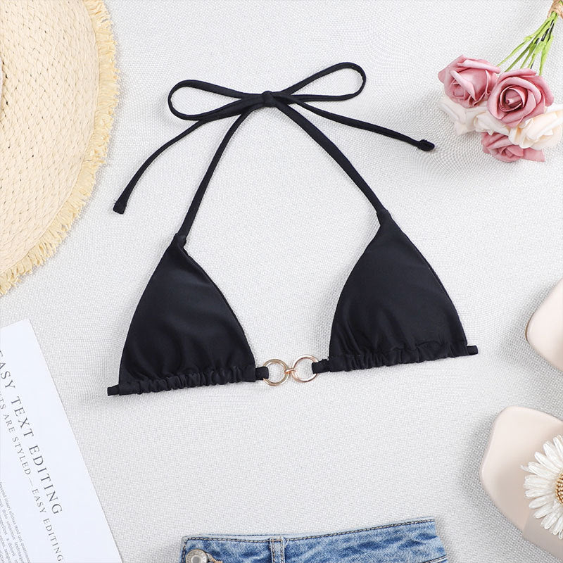 Solid Color Bikini Swimwear