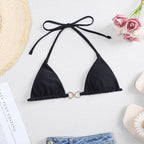 Solid Color Bikini Swimwear