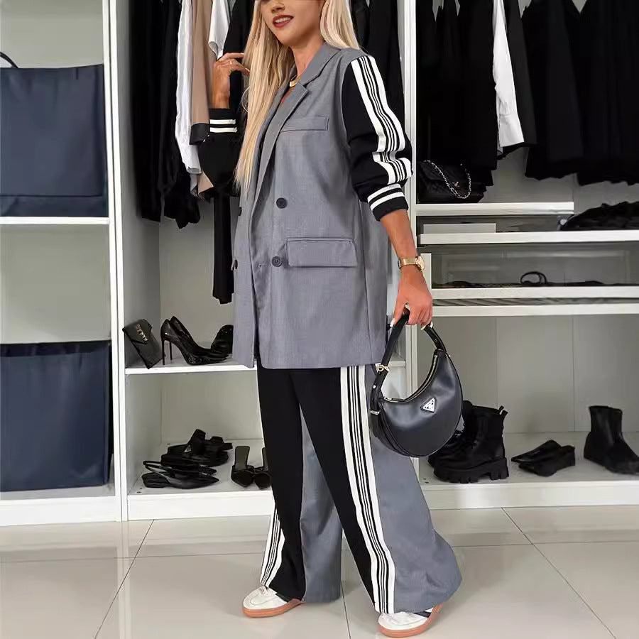 Women's Double-Breasted Two-Piece Suit