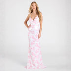 Women Clothing Party Floral Pink Sequin Sexy Dress Dress Evening Dress