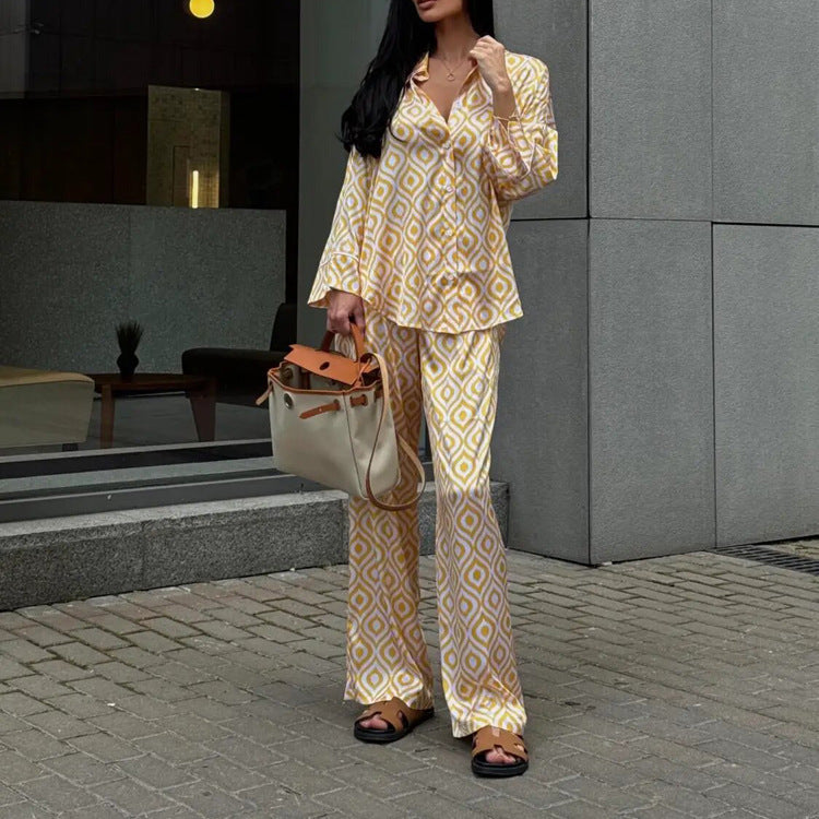 Office Collared Shirt & Trousers Set