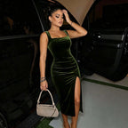 Women's Wrap Velvet Dress