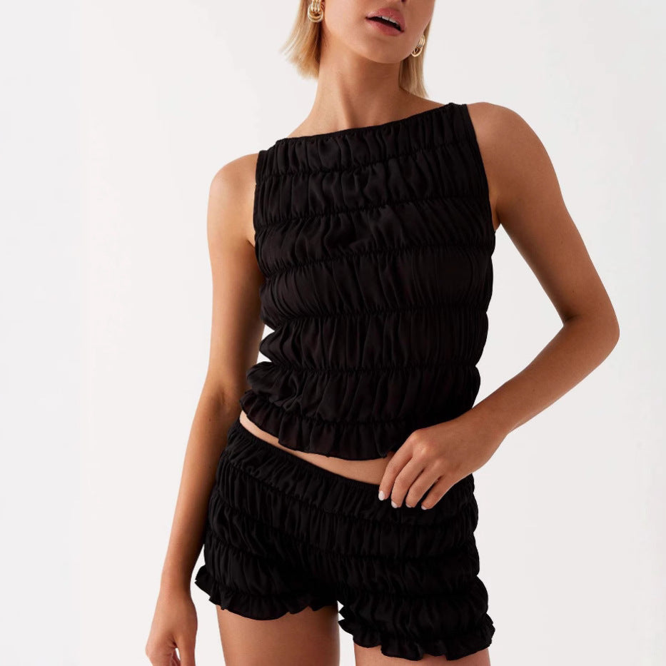 Women Clothing Casual Holiday Seaside SL Cropped Curling