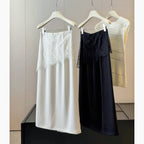 Elegant Lace Stitching Fart Curtain Straight Skirt Women