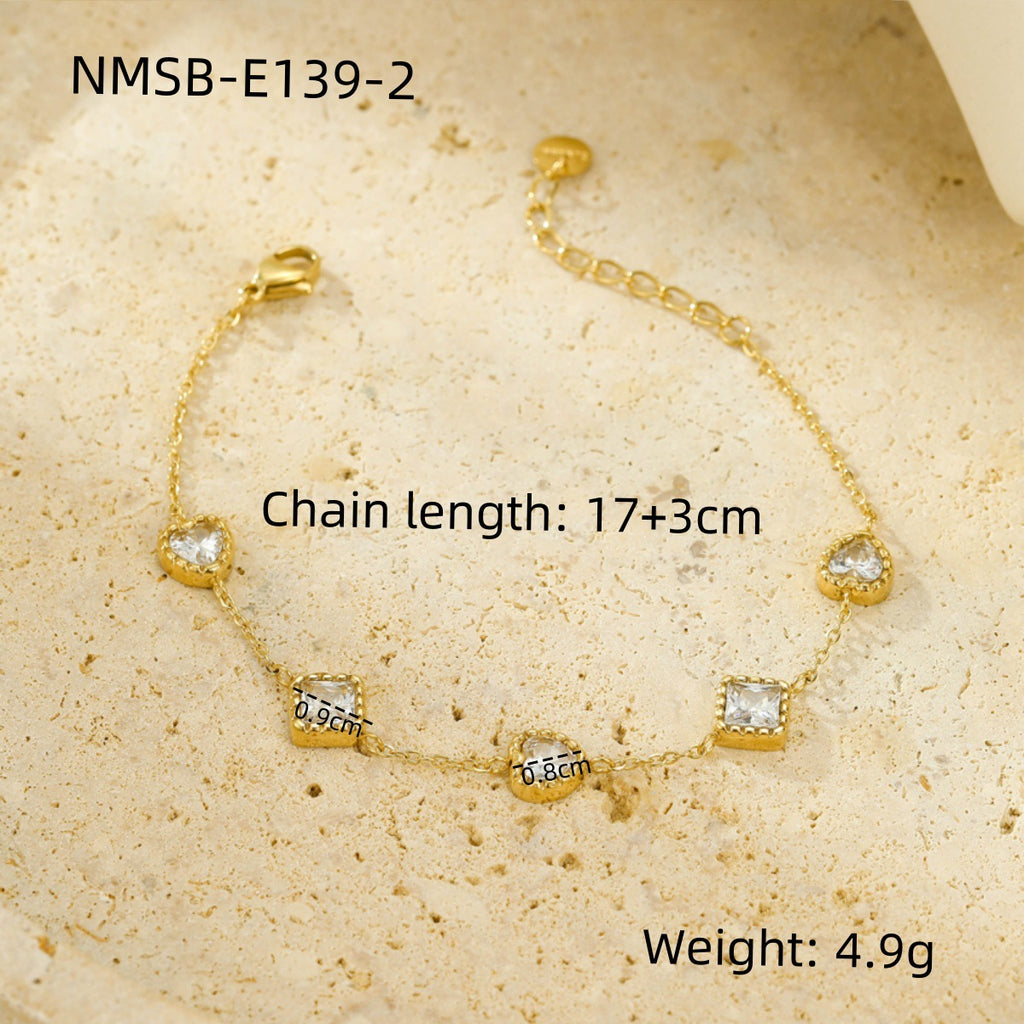 NMSB-E139-2 Gold White Diamond