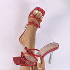 Women's Square Toe Cocktail 9cm High Heels Shoes