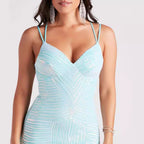 Sexy V Neck Sequ Floor-Length Evening Dress Elegant Cocktail Party Party Dress