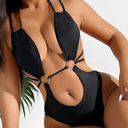 Solid Color One-piece Swimwear