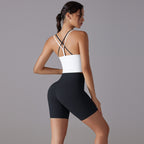 Seamless Back Shaping Bra High Waist Hip Lift Skin Friendly No Embarrassment Line Sports Shorts Running Fitness Yoga Sets
