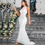 Women's Lace Backless Dress