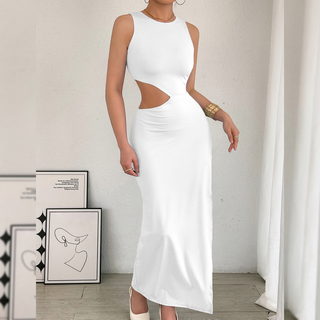 Women's Cutout Backless Split Maxi Dress