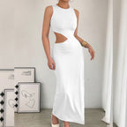 Women's Cutout Backless Split Maxi Dress
