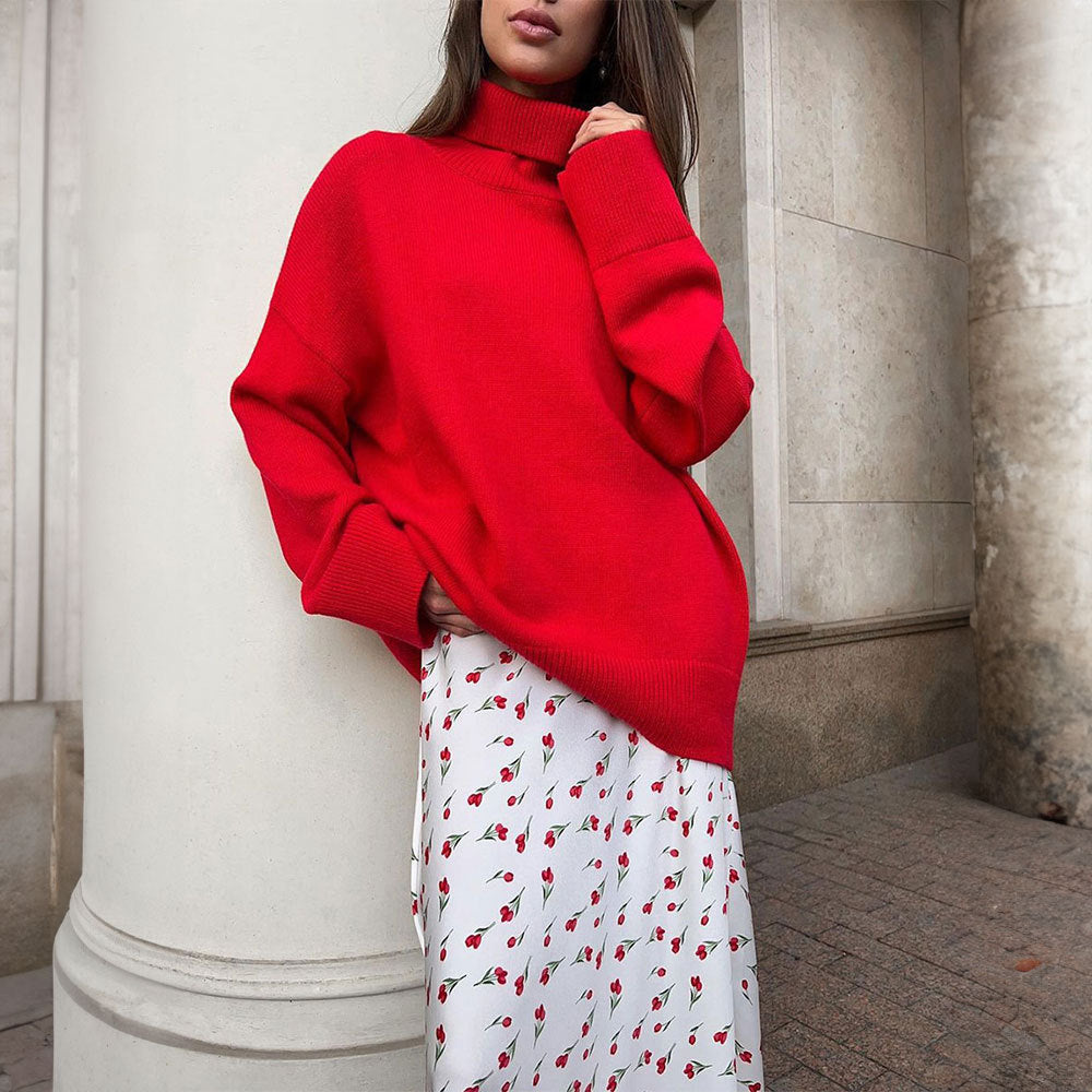 Women's Floral Spring Elegant High Waist A Line Fishtail Skirt