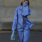 Cartoon Printed Suit Loose Shirt High Waist