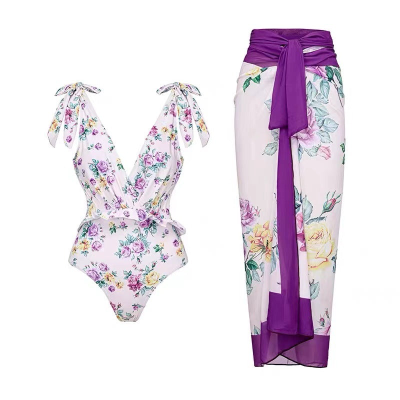 Skinny Slimming One-piece Swimwear