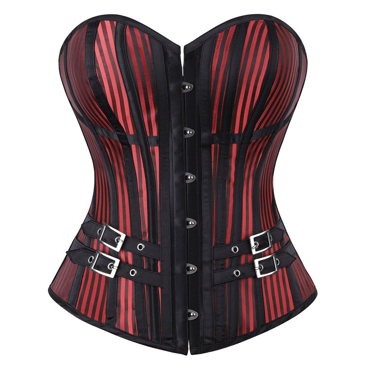 's Gothic Court Dark Red Body Shaping Halloween Top