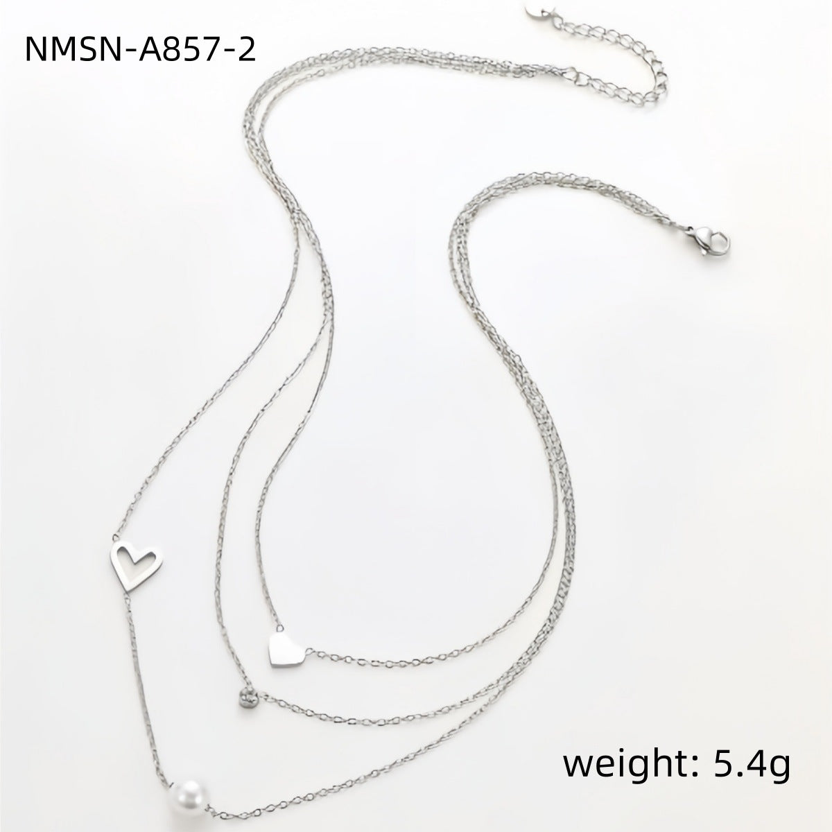 Women's Pearl Zircon Layered Necklace