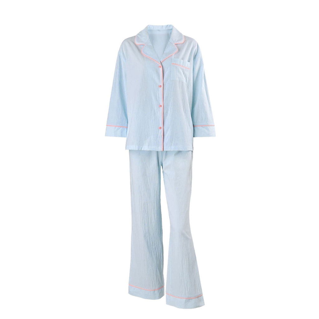 Women's Cotton Long-Sleeve Two-Piece Pajama Set